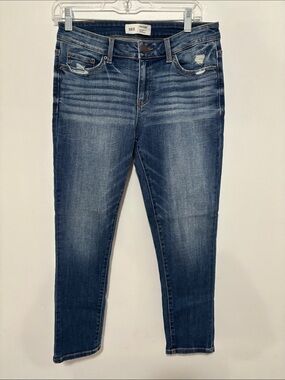 BKE Payton Mid Rise Ankle Skinny Jeans Distressed Medium Wash Size 27 x 25